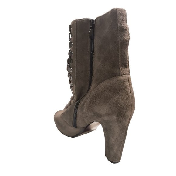 Sam Edelman “Belmont” Suede Ankle Boot Woman's Size 9 Ankle Lace Up Heel Zip New - Picture 5 of 16